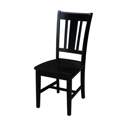 International Concepts Set of 2 San Remo Splatback Chairs, Black C46-10P
